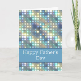Blek Blue Bokeh Lycklig Fars dag Kort