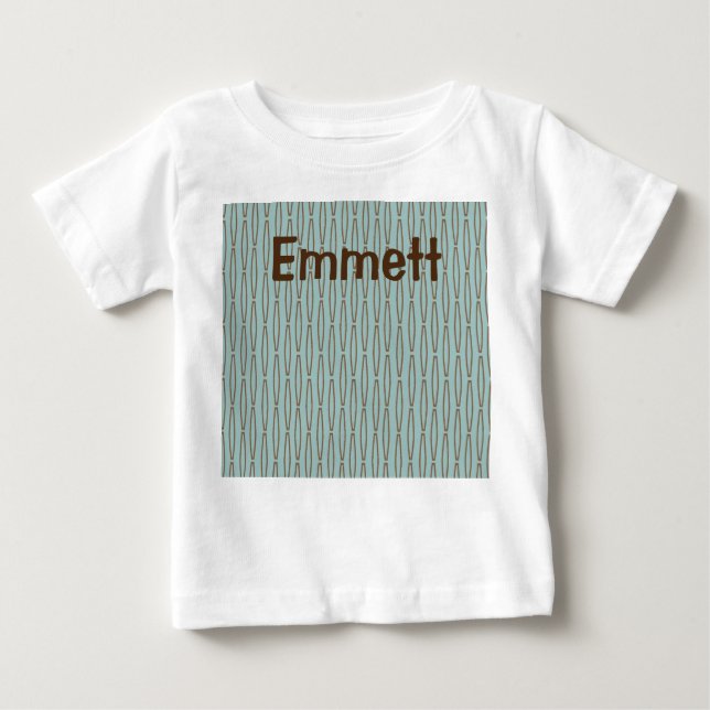Blek Blue Geometric Repeat Baby T-Shirt (Framsida)