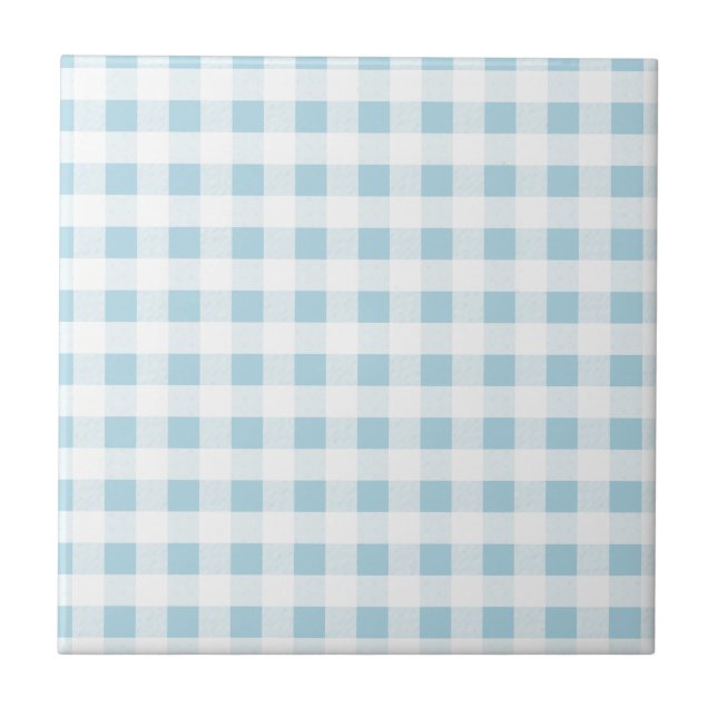 Blek Blue Gingham Kakelplatta (Framsidan)