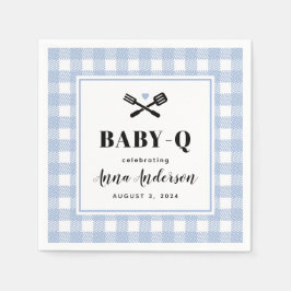 Blek Blue Gingham Play Baby Q Pappersservett