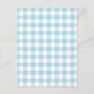 Blek Blue Gingham Vykort
