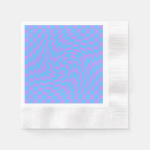 Blek Blue & Lavender Waved Checkered Mönster