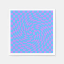 Blek Blue & Lavender Waved Checkered Mönster