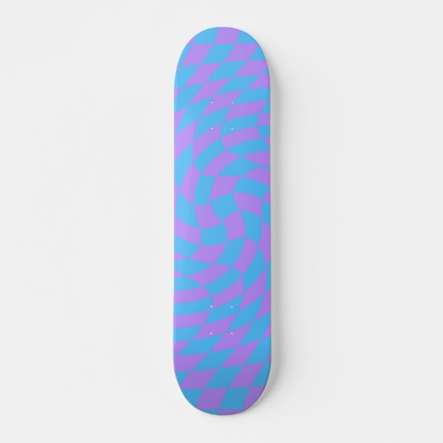 Blek-Blue och Lavender Mini Skateboard Bräda 18,5 Cm (Framsida)