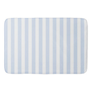 Blek blue och white candy rand badrumsmatta
