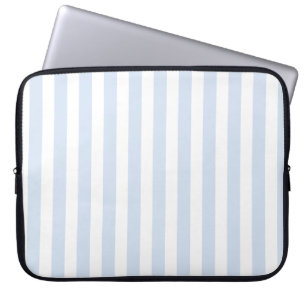 Blek blue och white candy rand laptop fodral