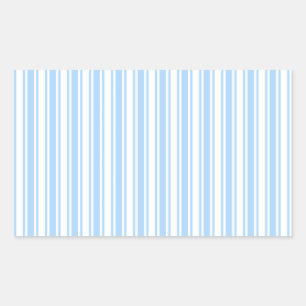Blek blue och white candy rand rektangulärt klistermärke