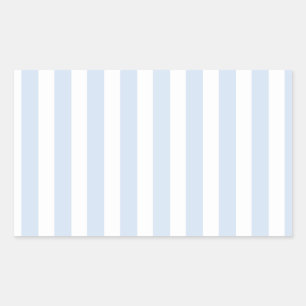 Blek blue och white candy rand rektangulärt klistermärke