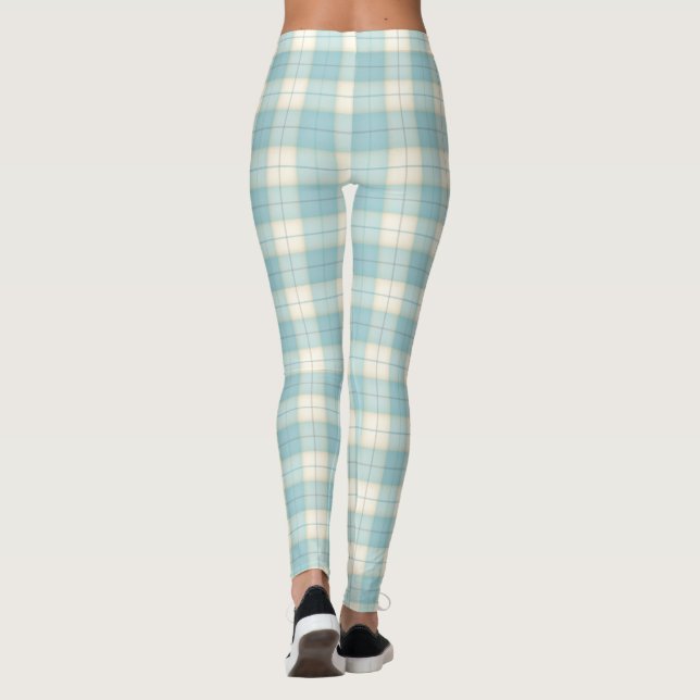 Blek Blue Play Tartan Leggings (Baksida)