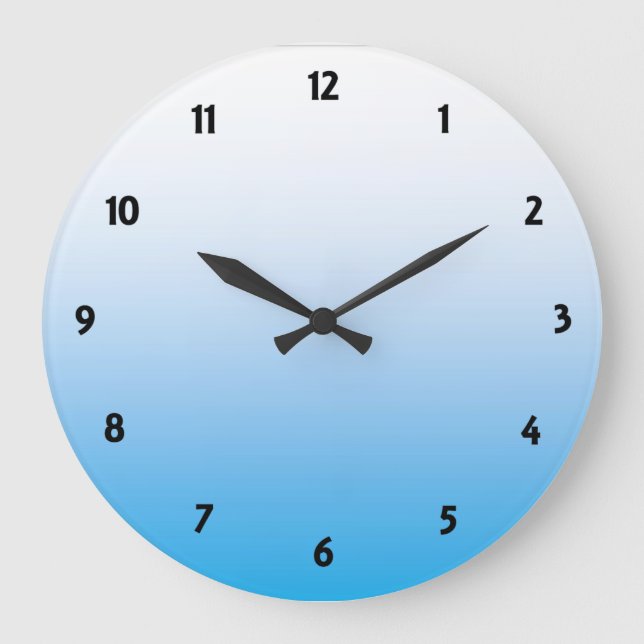 Blek Blue Two Tone Stor Klocka (Framsida)