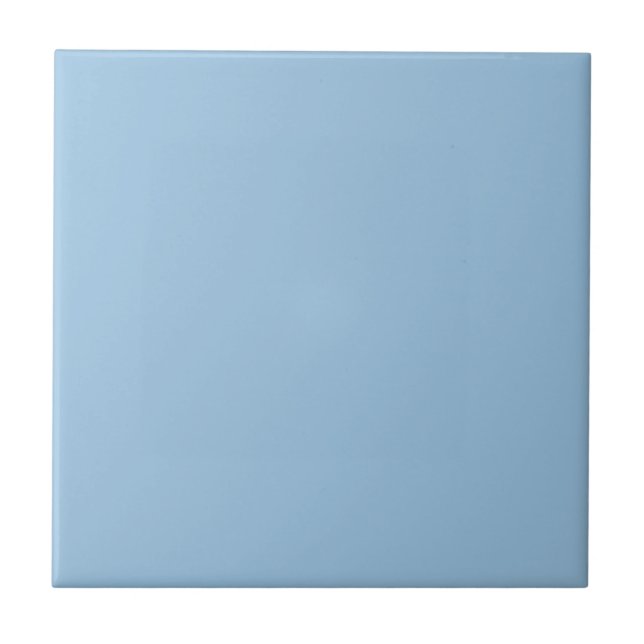 Blek Cerulean Blue Solid Färg Tile Kakelplatta (Framsidan)
