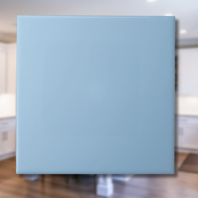 Blek Cerulean Solid Färg | Klassisk Elegant Kakelplatta (Skapare uppladdad)