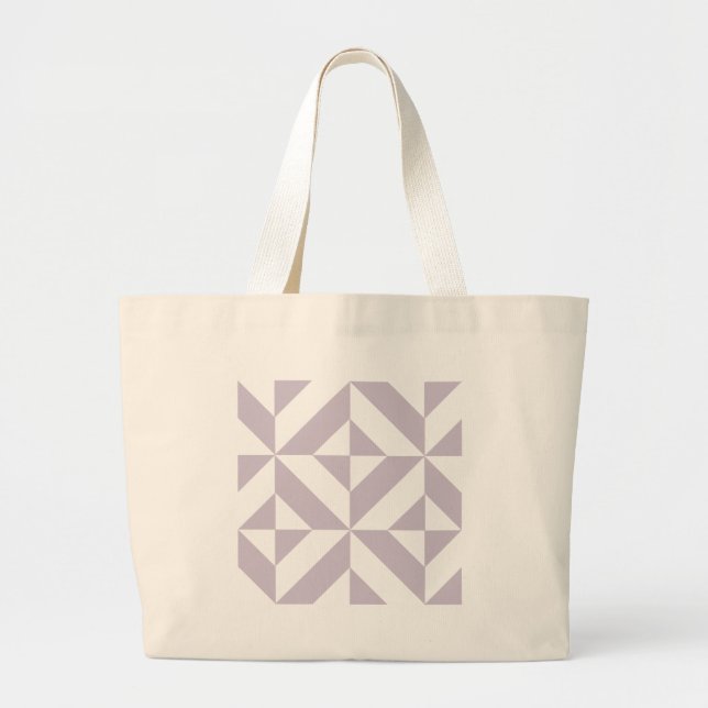 Blek Coola Geometric Deco Cube Mönster Jumbo Tygkasse (Framsidan)