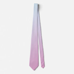 Blek Cyan Blue och Soft Rosa Gradient Ombre Slips