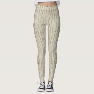 Blek Driftwood Bark - Seamless Coastal Struktur Leggings