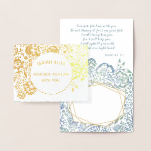 Blek Dusty Blue Religiösa Christian Sympathy Folierat Kort