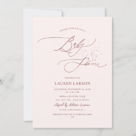 Blek för Elegant-Rosa för ArtsApp- Baby Inbjudningar