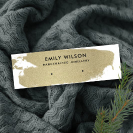 BLEK GOLD FOIL BRUSH STROKE STUD EARRING VISNING MINI VISITKORT