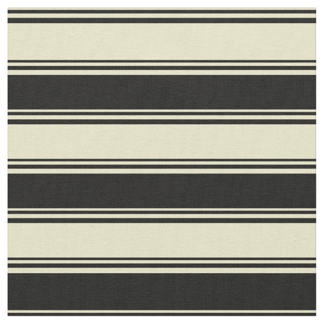 Blek Goldenrod & Black Färgad Linjer Tyg (Närbild)