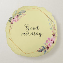 Blek Goldenrod Decorative Pillow Rund Kudde