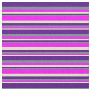 Blek Goldenrod, Fuchsia, Slate Grått och Indigo Tyg