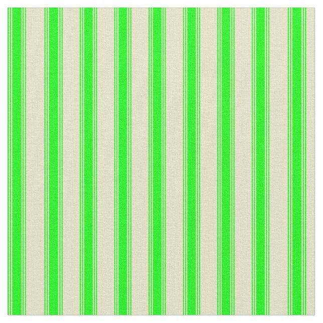 Blek Goldenrod & Lime Rand Tyg (Närbild)