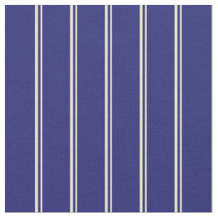 Blek Goldenrod & Midnight Blue Mönster i Rand Tyg