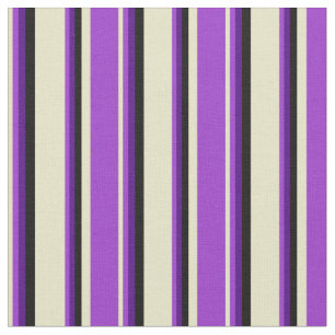 Blek Goldenrod, Mörk Orchid, Indigo & Black Linjer Tyg