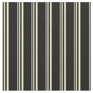 Blek Goldenrod och Black Färgad Stripe Mönster Tyg