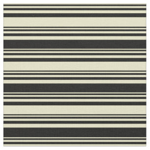 Blek Goldenrod och Black Linjer/Rand Mönster Tyg