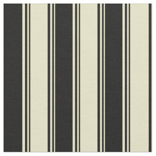 Blek Goldenrod och Black Rand/Linjer Mönster Tyg