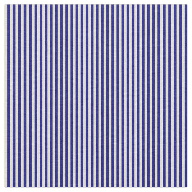 Blek Goldenrod och Mörk blått Linjer Tyg (Närbild)