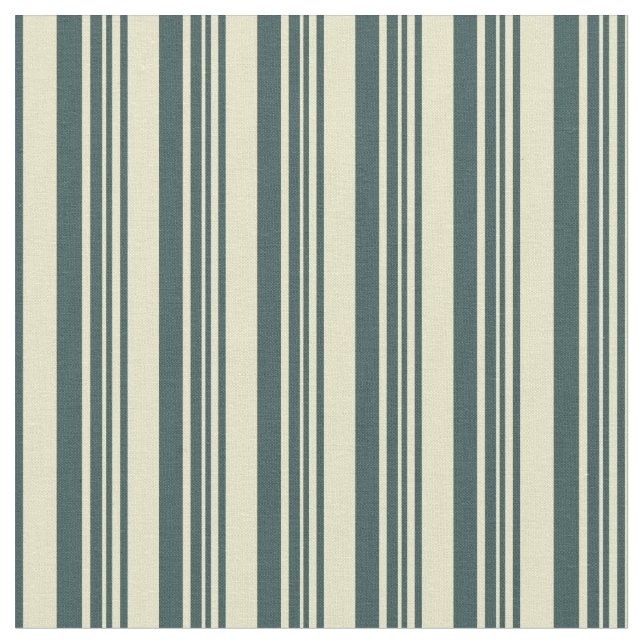 Blek Goldenrod och Mörk Slate Grått Rand Tyg (Närbild)