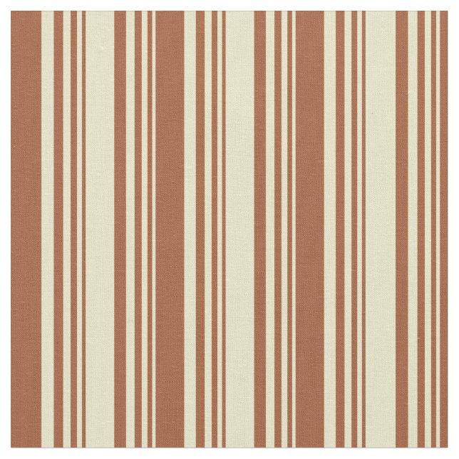 Blek Goldenrod och Sienna Linjer Tyg (Närbild)