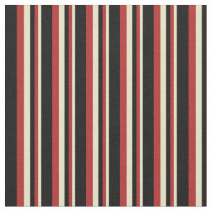 Blek Goldenrod, Red & Black Linjer/Rand Mönster Tyg