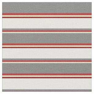 Blek Goldenrod, Red, Grått, White & Maroon Mönster Tyg