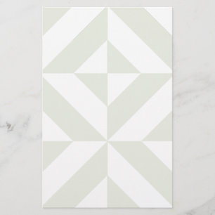 Blek Grått Geometric Deco Cube Mönster Brevpapper