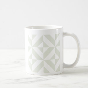 Blek Grått Geometric Deco Cube Mönster Kaffemugg