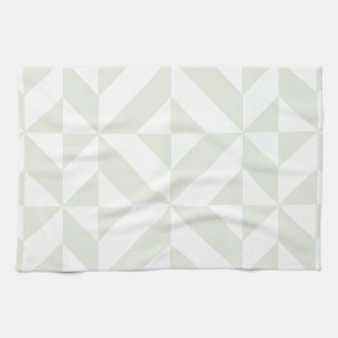 Blek Grått Geometric Deco Cube Mönster Kökshandduk