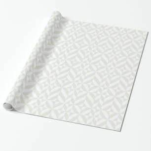 Blek Grått Geometric Deco Cube Mönster Presentpapper