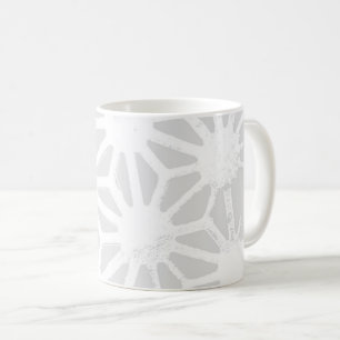 Blek grått-geometrisk mönster kaffemugg