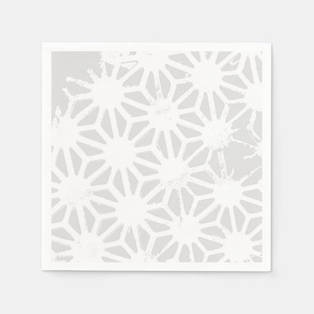 Blek grått-geometrisk mönster pappersservett (Framsidan)