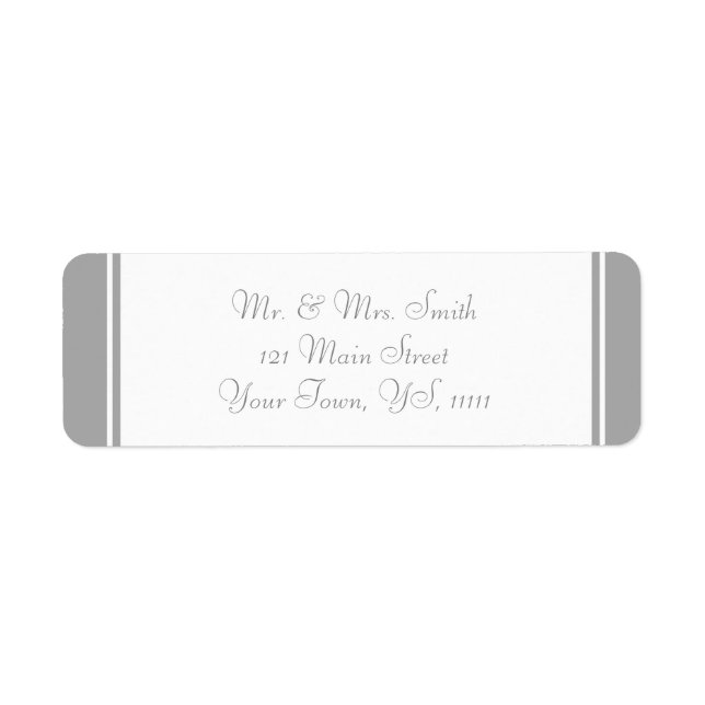 Blek Grått Returadress Returadress Etikett (Framsidan)