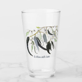 blek grönt gum löv med meddelande glaskopp