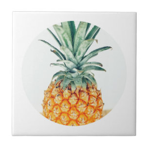 Blek Grönt Pastel Pineapple Organic Feel Kakelplatta