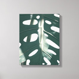 Blek Grönt Pastel Swiss Cheese Plant Canvastryck