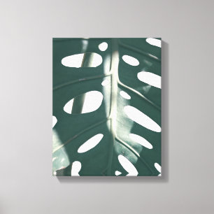 Blek Grönt Pastel Swiss Cheese Plant Canvastryck