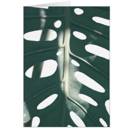 Blek Grönt Pastel Swiss Cheese Plant Greeting Card Hälsningskort