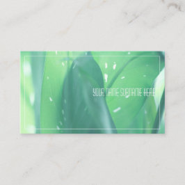 Blek Grönt Plant Löv Natur Feel Affärskort Visitkort