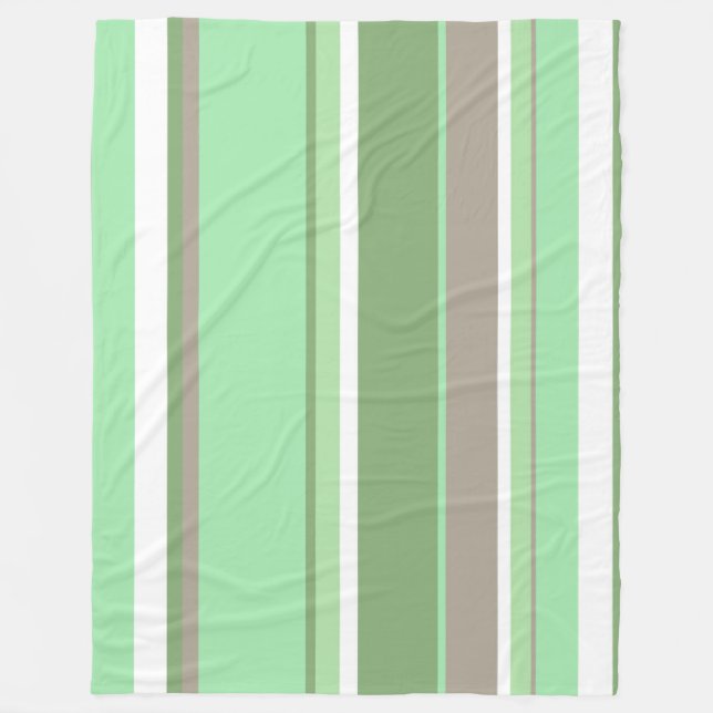 Blek grönt rand fleecefilt (Framsidan)